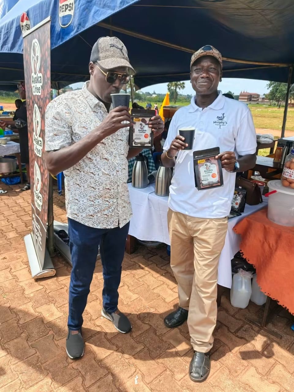 WALK members drinking coffee